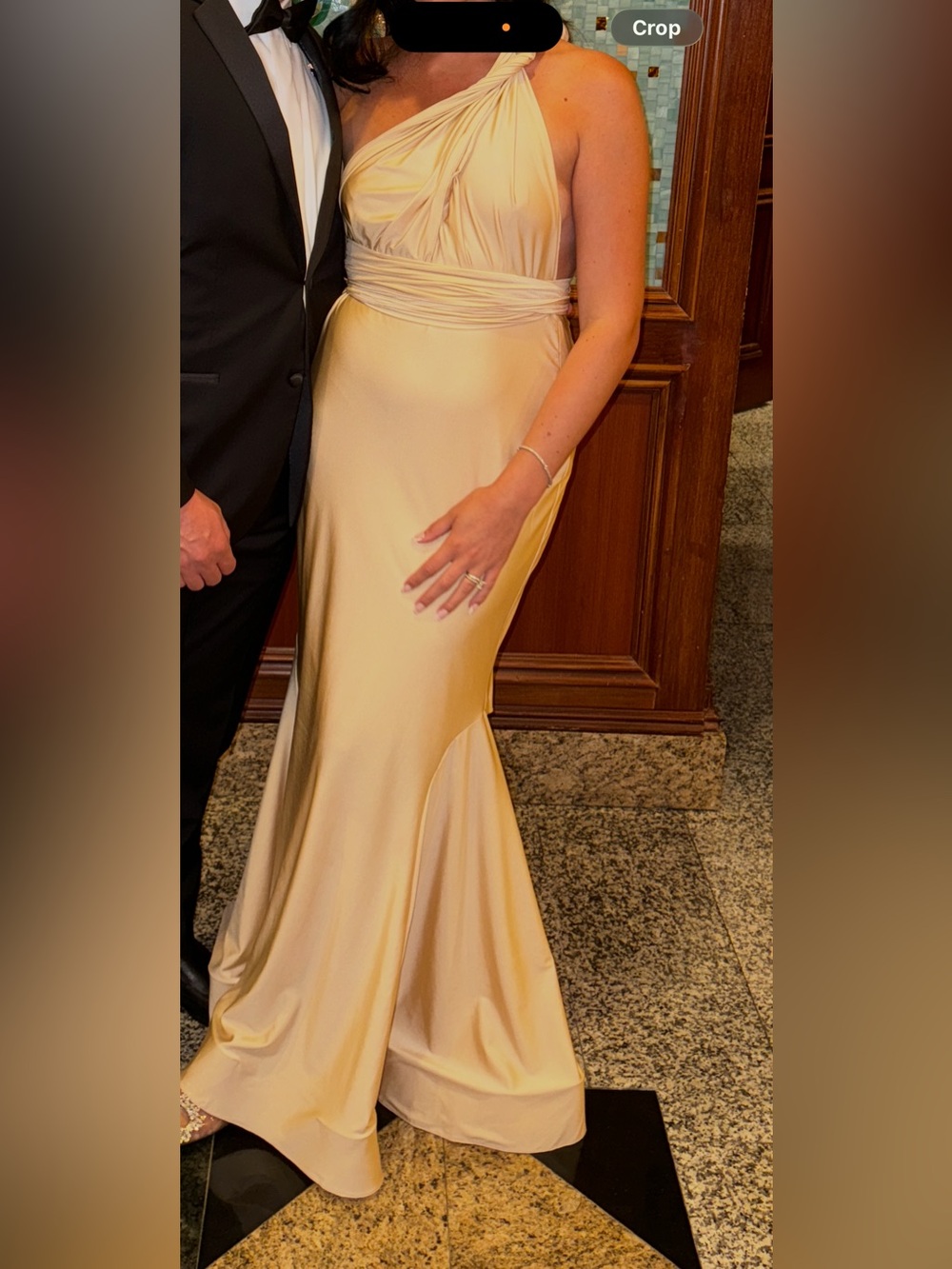 Bari Jay Champagne Gown